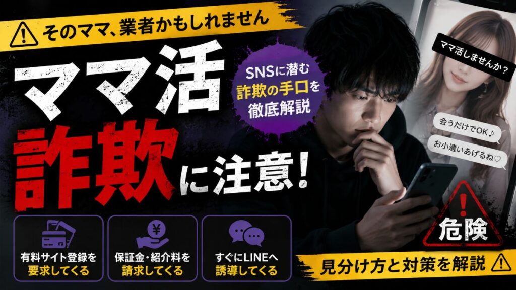 ママ活詐欺の実態！よくある手口・見分け方・被害に遭わない対策