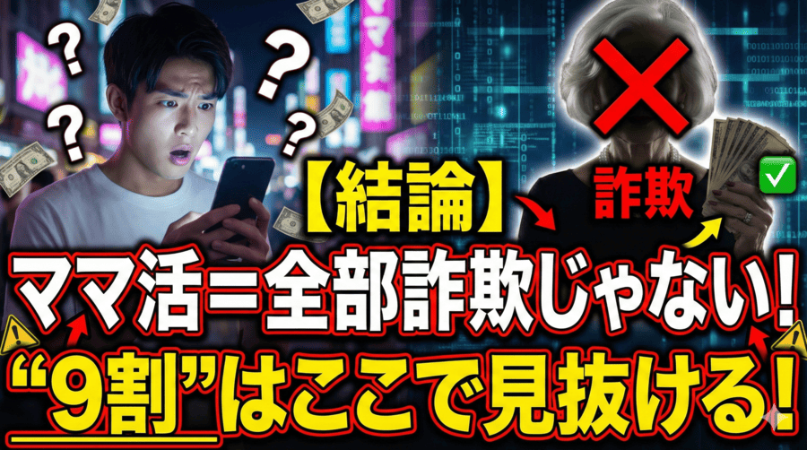 【結論】「ママ活＝全部詐欺」ではないが“9割はここで見抜ける”