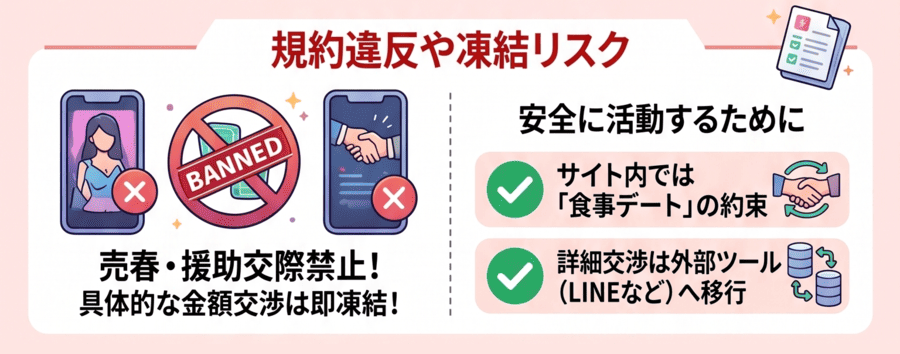 規約違反や凍結リスクへの不安