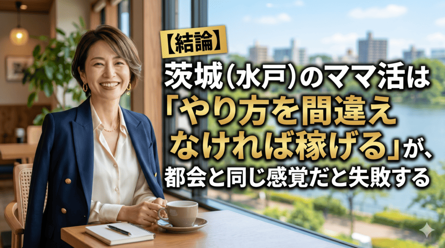 【結論】茨城（水戸）のママ活は「やり方を間違えなければ稼げる」が、都会と同じ感覚だと失敗する
