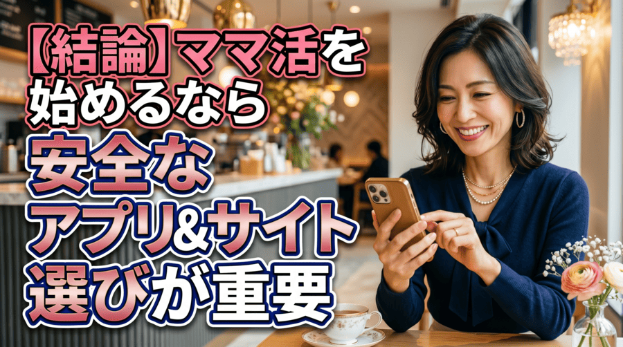 【結論】ママ活を始めるなら安全なアプリ＆サイト選びが重要