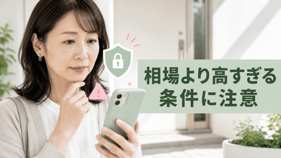 相場より高すぎる条件に注意