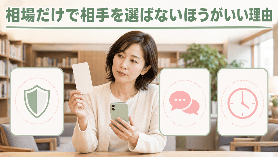 相場だけで相手を選ばないほうがいい理由