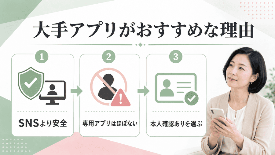 ママ活するなら大手アプリがおすすめな理由