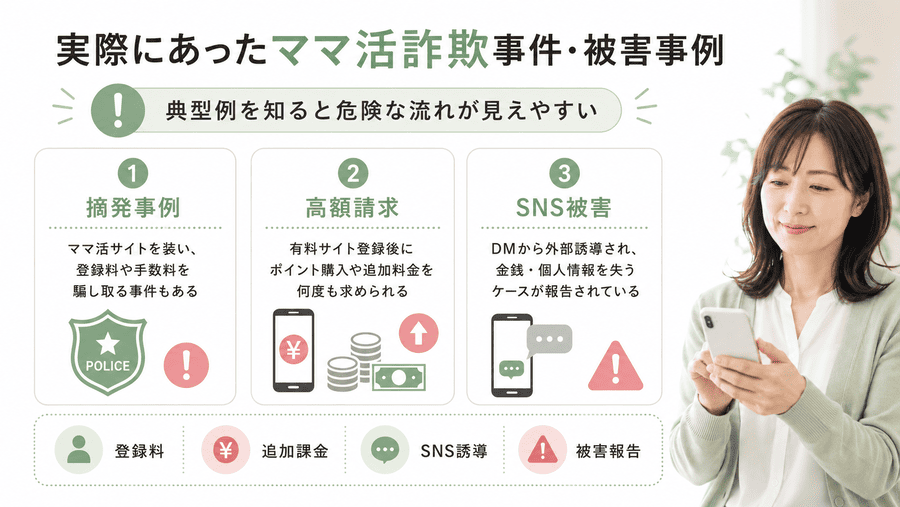 実際にあったママ活詐欺事件・被害事例