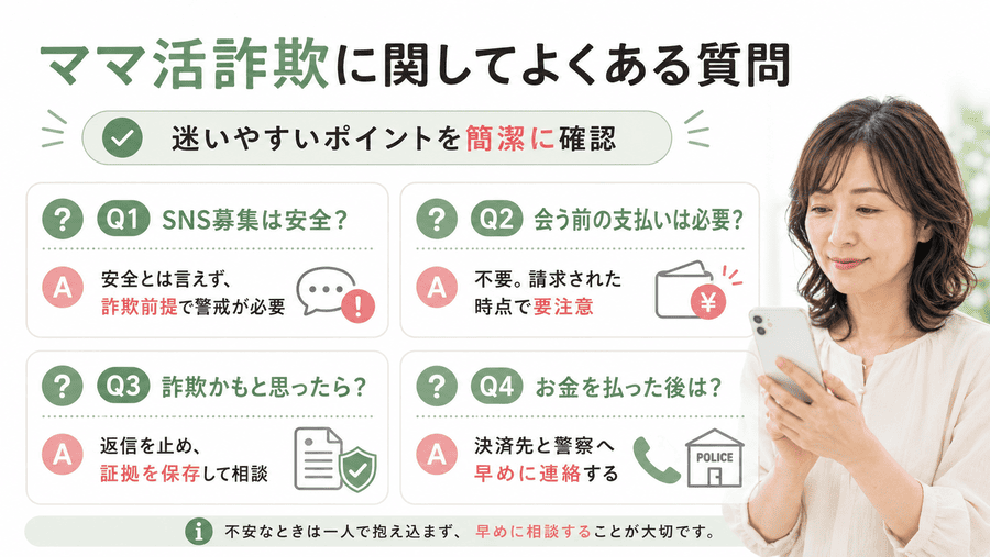 ママ活詐欺に関してよくある質問