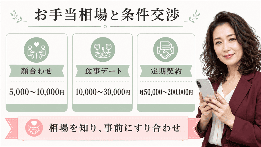 ママ活のお手当相場と条件交渉