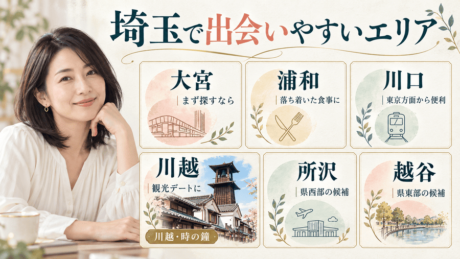 埼玉でママ活相手と出会いやすいおすすめエリア