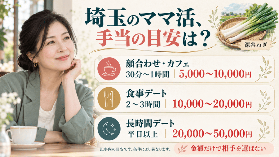 埼玉のママ活の相場はいくら?