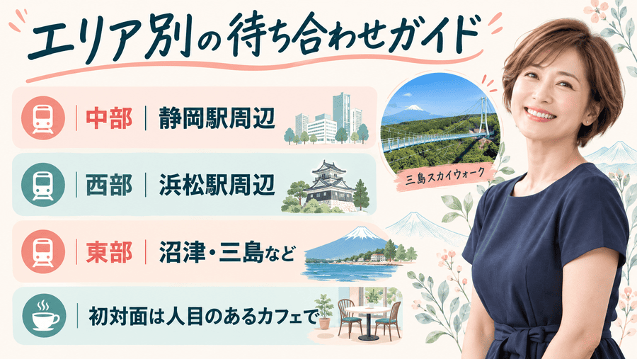 静岡でママ活の出会いを探しやすいエリアと待ち合わせ場所