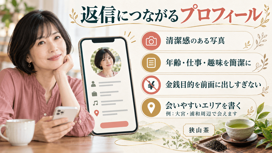 ママ活で女性から返信されやすいプロフィールの作り方