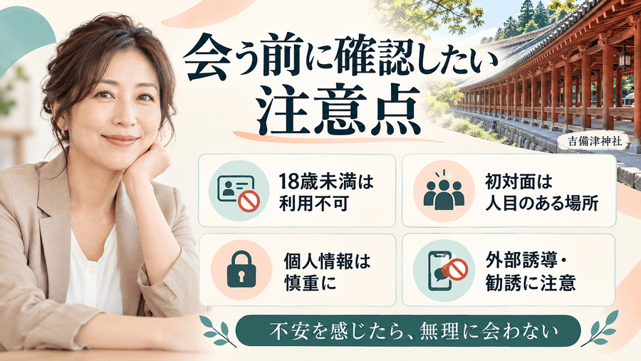 岡山でママ活するときに注意したいこと