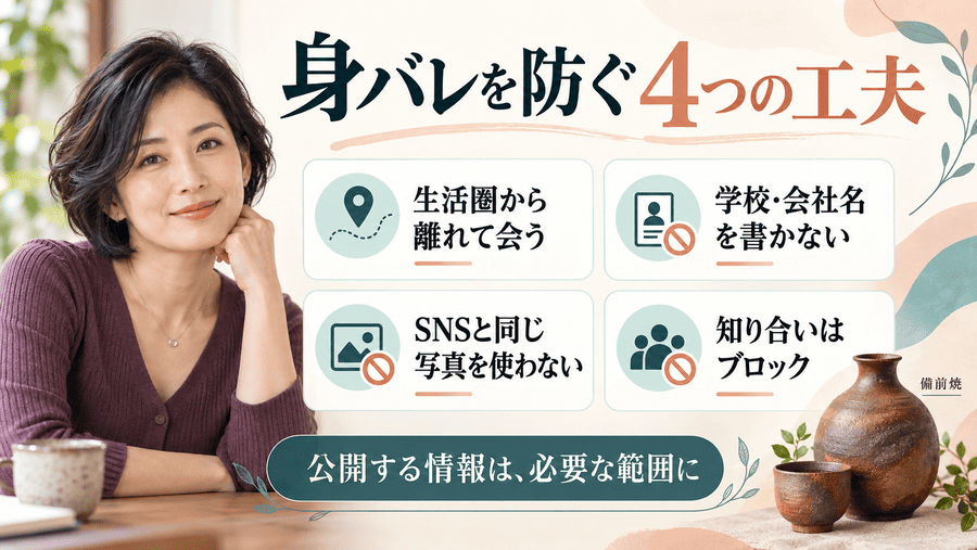 岡山のママ活で身バレを防ぐ方法