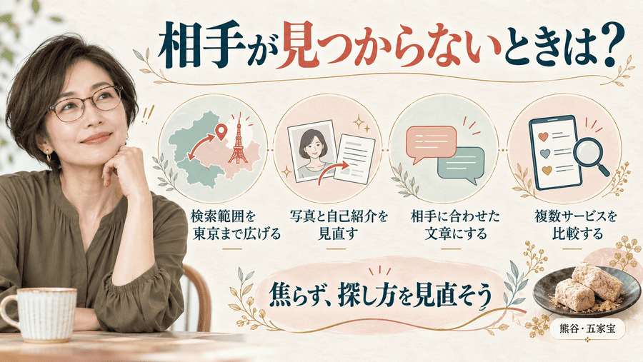 埼玉でママ活相手が見つからないときの対処法