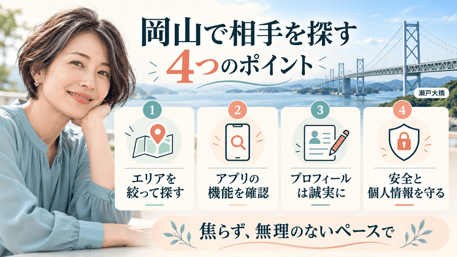 岡山でママ活するならアプリを使って安全に相手を探そう