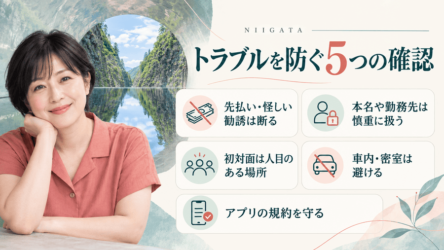新潟でママ活をする際の注意点