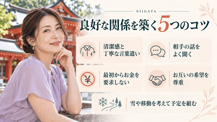 新潟で年上女性と良好な関係を築くコツ